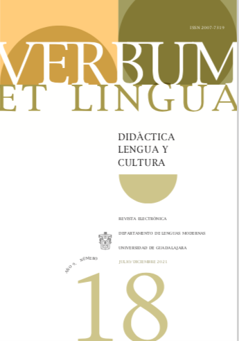 					Ver Núm. 18 (2021): Verbum et Lingua, año 9, No. 18, julio-diciembre 2021
				